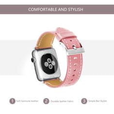 BStrap Leather Italy remienok na Apple Watch 38/40/41mm, Pink