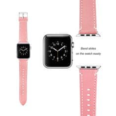 BStrap Leather Italy remienok na Apple Watch 42/44/45mm, Pink