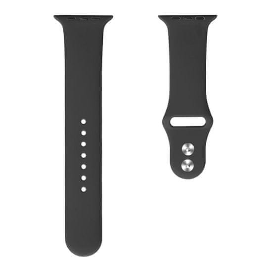 BStrap Soft Silicone remienok na Apple Watch 38/40/41mm, Black