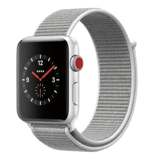 BStrap Nylon remienok na Apple Watch 42/44/45mm, Silver