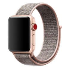 BStrap Nylon remienok na Apple Watch 42/44/45mm, Rose Gold