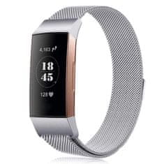 BStrap Milanese (Small) remienok na Fitbit Charge 3 / 4, silver