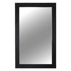 KONDELA Zrkadlo, drevený rám čierne farby, Malkia TYP 1