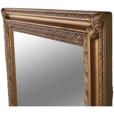 KONDELA Zrkadlo, drevený rám, zlatá, MALKIA TYP 15