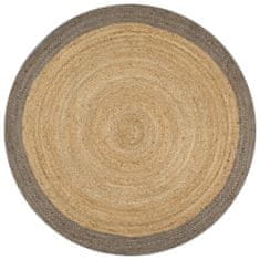 Petromila vidaXL Ručne vyrobený jutový koberec so sivými okrajmi 150 cm