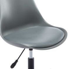 Vidaxl Otočné jedálenské stoličky 6 ks sivé umelá koža