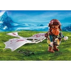 Playmobil Trpazlík na lietajúcom stroji , Rytieri a barbari, 10 dielikov