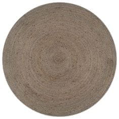 Petromila vidaXL Ručne vyrobený koberec sivý 120 cm jutový okrúhly
