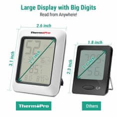 ThermoPro TP-50 Base Station meteostanica strieborná