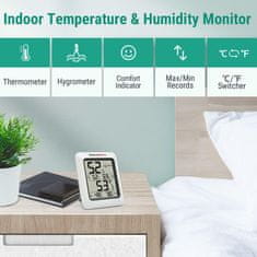 ThermoPro TP-50 Base Station meteostanica strieborná