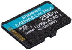 Kingston microSDXC 256GB Canvas Go Plus 170R A2 U3 V30 + adaptér (SDCG3/256GB)