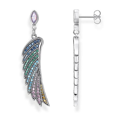 Thomas Sabo Náušnice "Krídlo kolibríka" , H2103-347-7, Sterling silver, 925 Sterling silver, blackened, glass-ceramic stone, zirconia