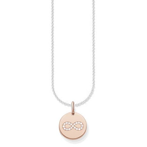 Thomas Sabo Náhrdelník "Nekonečno" , SCKE150168, Love Bridge, 925 Sterling silver, 18k rose gold plating, zirconia white