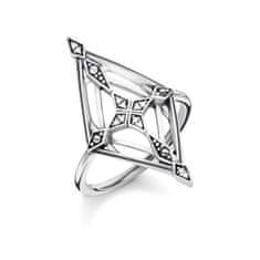 Thomas Sabo Prsteň "Vintage kríž" , D_TR0040-356-14-54, Sterling Silver, 925 Sterling silver, blackened, white diamond