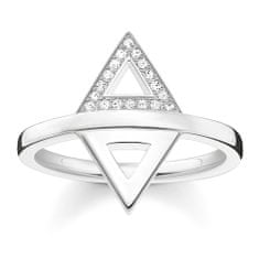 Thomas Sabo Prsteň "Trojuholník" , D_TR0019-725-14-54, Sterling Silver, 925 Sterling silver, white diamond