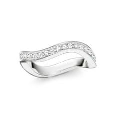 Thomas Sabo Prsteň "Vlnitý" , TR2010-051-14-58, Sterling Silver, 925 Sterling silver, zirconia white