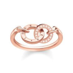 Thomas Sabo Prsteň "Spolu" , TR2141-416-40-54, Sterling Silver, 925 Sterling silver, 18k rose gold plating, zirconia white