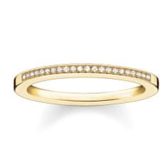 Thomas Sabo Prsteň , D_TR0006-924-14-56, Sterling Silver, 925 Sterling silver, 18k yellow gold plating, white diamond