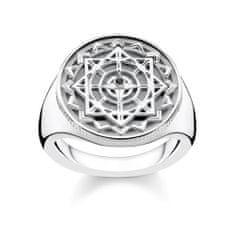 Thomas Sabo Prsteň "Vintage kompas" , D_TR0041-714-11-54, Sterling Silver, 925 Sterling silver, blackened, black diamond