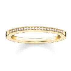 Thomas Sabo Prsteň , D_TR0006-924-14-54, Sterling Silver, 925 Sterling silver, 18k yellow gold plating, white diamond