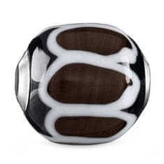 Thomas Sabo Korálka "Sklenená farebná" , K0250-017-2, Karma Beads, 925 Sterling silver, glass black/white/brown