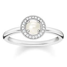 Thomas Sabo Prsteň "Perla" , D_TR0007-765-14-54, Sterling Silver, 925 Sterling silver, freshwater pearl, white diamond