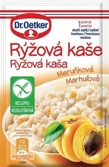 Dr.Oetker 18×Ryžová kaša marhuľová bez lepku 52 g