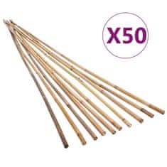 Vidaxl Záhradné bambusové kolíky 50 ks 120 cm