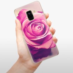 iSaprio Silikónové puzdro - Pink Rose pre Samsung Galaxy A8 2018