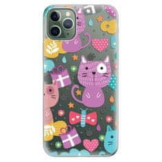 iSaprio Silikónové puzdro - Cat pattern 01 pre Apple iPhone 11 Pro Max