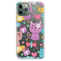 iSaprio Silikónové puzdro - Cat pattern 01 pre Apple iPhone 11 Pro