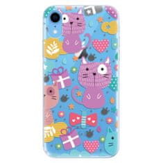 iSaprio Silikónové puzdro - Cat pattern 01 pre Apple iPhone Xr