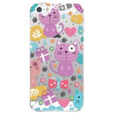 iSaprio Silikónové puzdro - Cat pattern 01 pre Apple iPhone 5/5S/SE