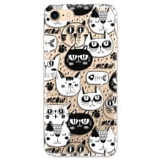 iSaprio Silikónové puzdro - Cat pattern 03 pre Apple iPhone 7 / 8