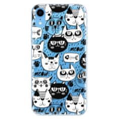 iSaprio Silikónové puzdro - Cat pattern 03 pre Apple iPhone Xr