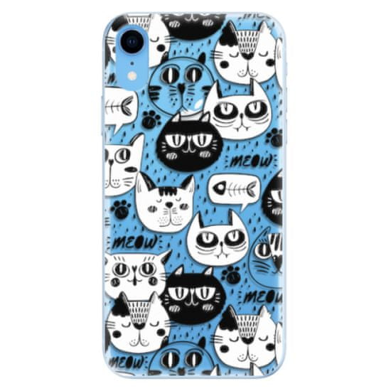 iSaprio Silikónové puzdro - Cat pattern 03 pre Apple iPhone Xr