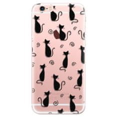 iSaprio Silikónové puzdro - Cat pattern 05 - black pre Apple iPhone 6 Plus