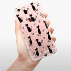 iSaprio Silikónové puzdro - Cat pattern 05 - black pre Apple iPhone 6 Plus