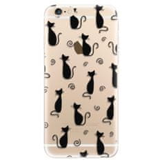 iSaprio Silikónové puzdro - Cat pattern 05 - black pre Apple iPhone 6 Plus