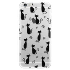 iSaprio Silikónové puzdro - Cat pattern 05 - black pre Apple iPhone 6 Plus