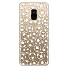 iSaprio Silikónové puzdro - Football pattern - white pre Samsung Galaxy A8 2018