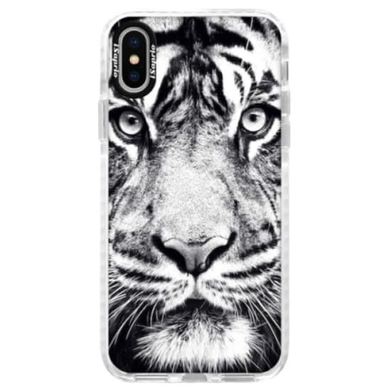 iSaprio Silikónové puzdro s bumperom - Tiger Face pre Apple iPhone X