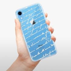 iSaprio Silikónové puzdro - Handwriting 01 - white pre Apple iPhone XR