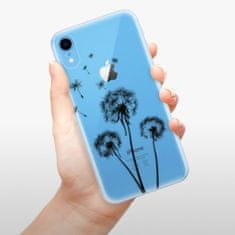 iSaprio Silikónové puzdro - Three Dandelions - black pre Apple iPhone XR