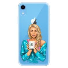 iSaprio Silikónové puzdro - Coffe Now - Blond pre Apple iPhone XR