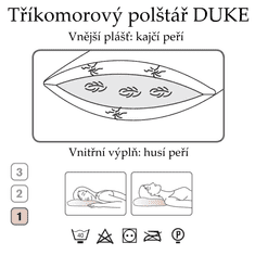 Ch. Fischbacher Vankúš DUKE 40 x 60 cm z husieho a kajčího peria v bavlne