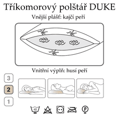 Ch. Fischbacher Vankúš DUKE 40 x 60 cm z husieho a kajčího peria v bavlne