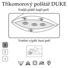 Ch. Fischbacher Vankúš DUKE 40 x 60 cm z husieho a kajčího peria v bavlne