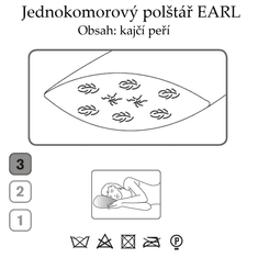 Ch. Fischbacher Vankúš EARL 50 x 90 cm z kajčího peria v hladkom hodváb