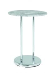 Mørtens Furniture Odkladací stolík Raymond, 55 cm, betón / chróm